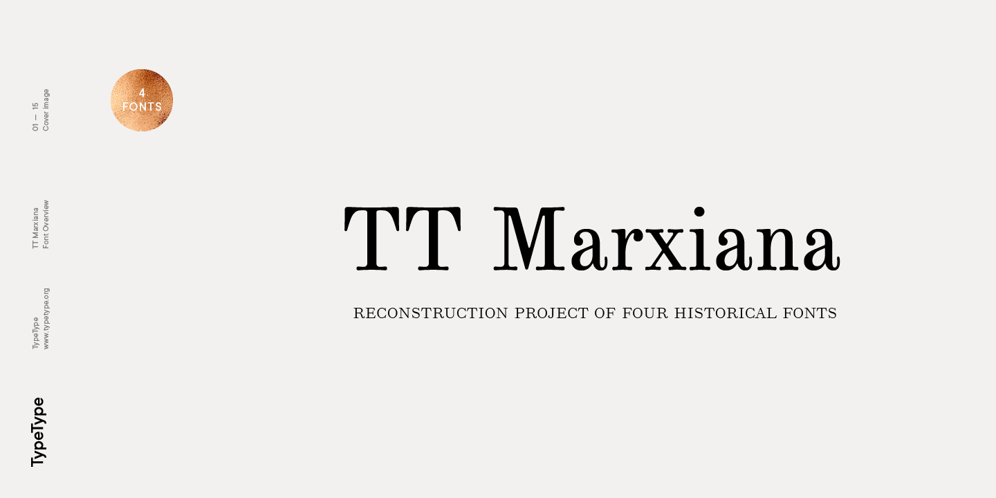 Ejemplo de fuente TT Marxiana Antiqua Italic
